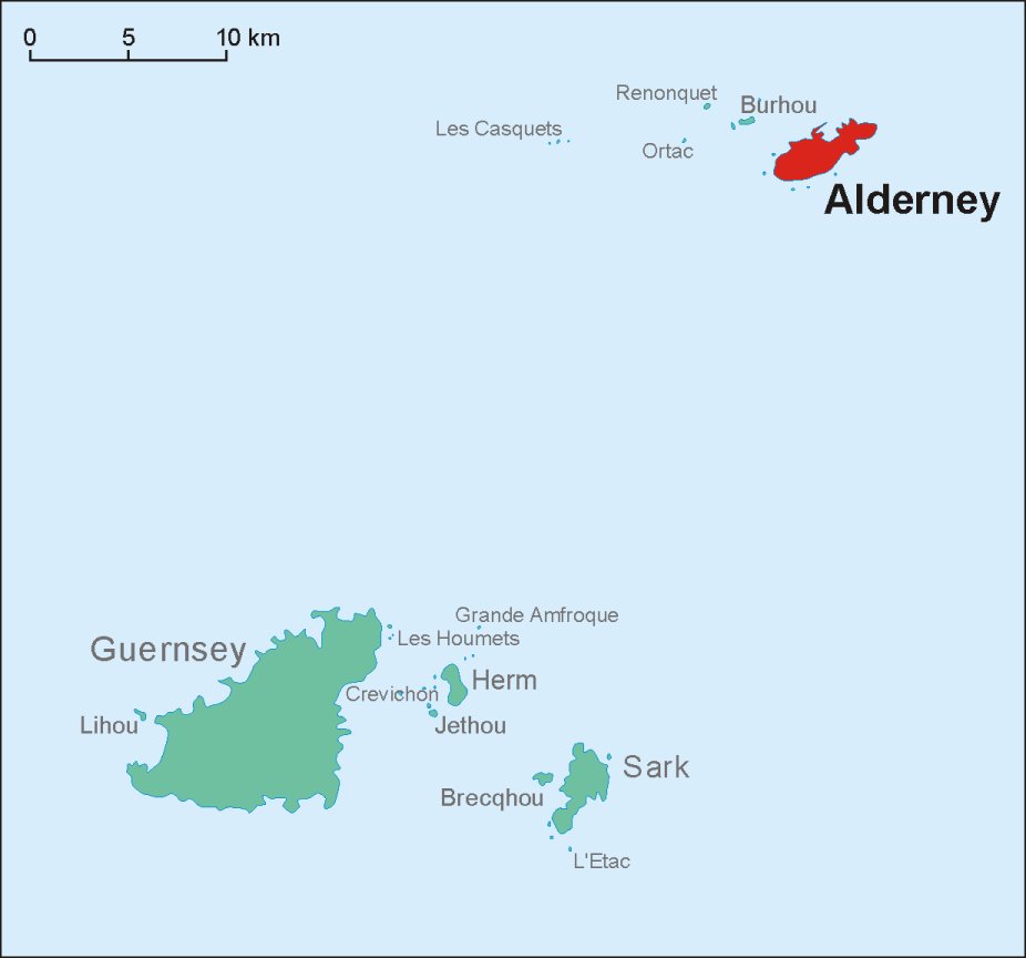 Alderney nerede