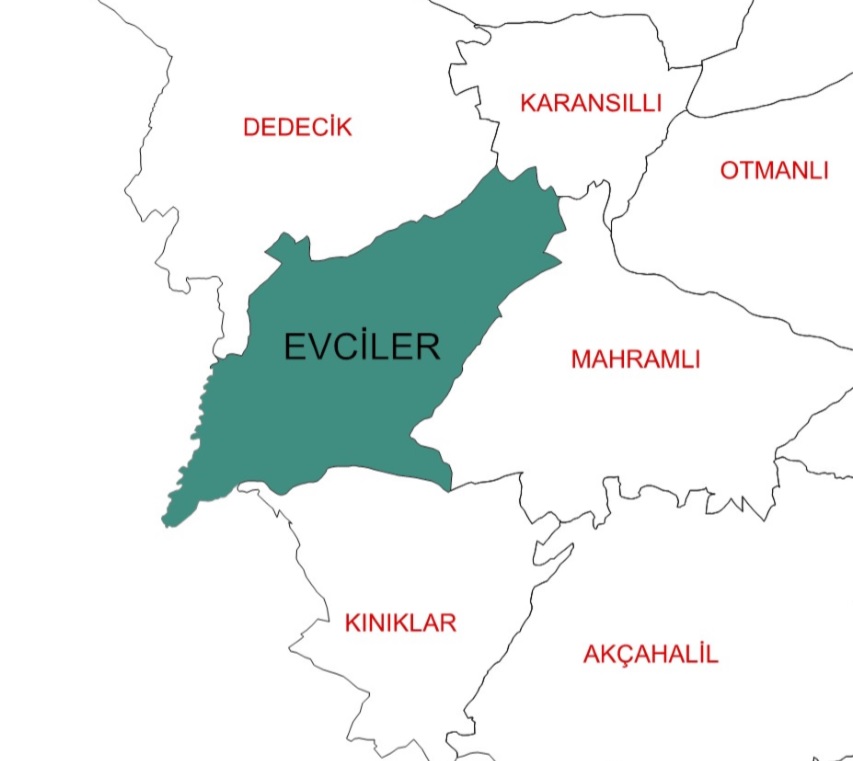 Evciler nerede