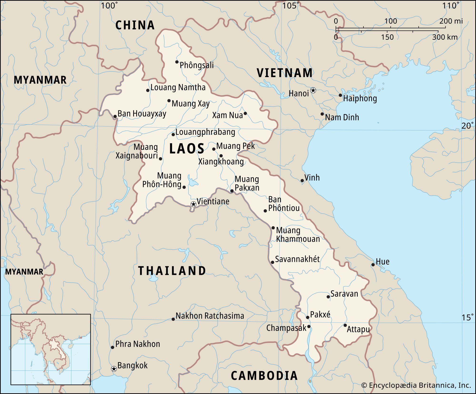 Laos nerede