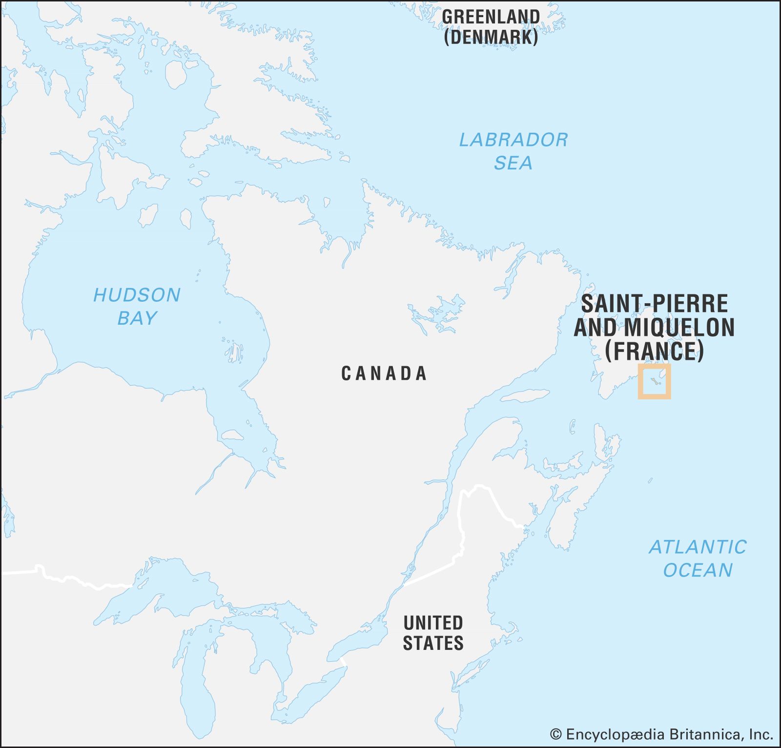 Saint Pierre ve Miquelon nerede