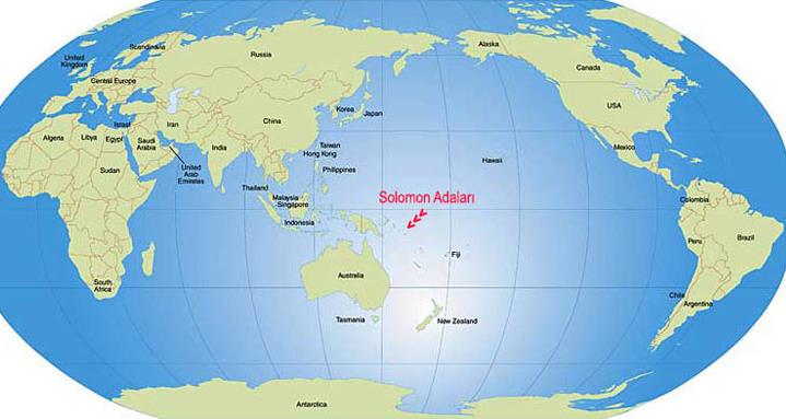 Solomon Adaları nerede