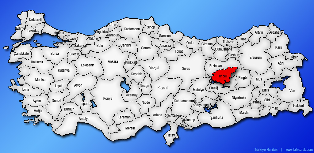 Tunceli Nerede